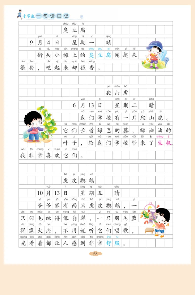 Treinamento de Escrita de Alunos do Ensino Fundamental, Exercícios Abrangentes de Língua Chinesa