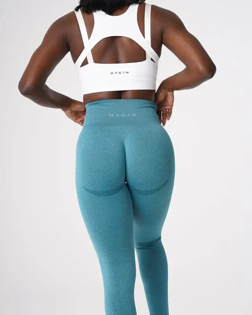 Nvgtn salpicado sem costura elastano leggings mulheres calças de treino macio roupas de fitness calças de yoga cintura alta ginásio wear