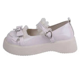 Zapatos Mary Jane de punta redonda para mujer, con plataforma y hebilla de nudo de mariposa, informales, para primavera y otoño, nueva moda 2024. 