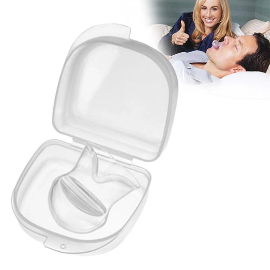 Anti-Snore Tongue Retaining Device Reusable Anti Snoring Mouthpiece Braces Snoring Stopper for Women Night's Sleep
