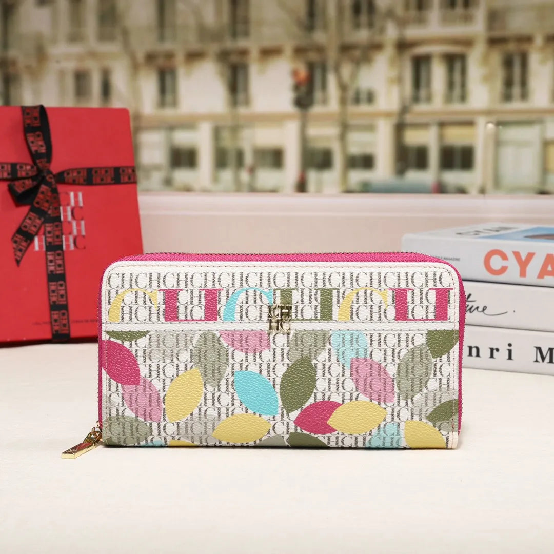 CH Premium Folding Printed Monogrammed Design High Quality Luxury Women's Handbags Square Wallet Classic Vintage Design Fashion