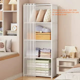6/5 Layers Dustproof Wardrobe High Capacity Partition Bookshelf Bedroom Open Simple Assembly Storage Cabinet Bedroom Furniture