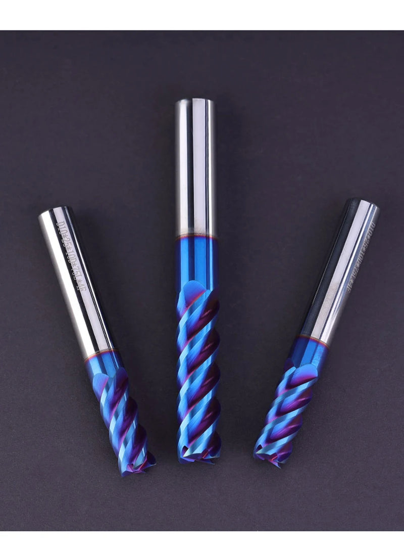 4 Flutes HRC65 Carbide End Mill CNC Cutting tools Alloy Carbide Milling EndMills Tungsten Steel Milling Cutter Square Router Bit