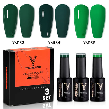 NEW YOKEFELLOW 10ml Crystal Jelly Nude Red Pink Gel Nail Polish Transparent Semi-permanent UV Gel Nail Art Soak Off Gel Varnish
