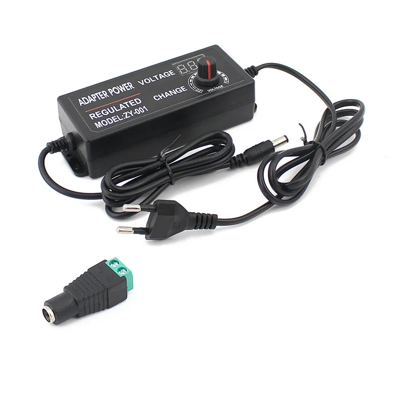 AC DC Adjustable Adapter 12V Volt LED Display Screen Power Supply 220V TO 3V 5V 9V 12V 24V 36V With DC Jack Connector Plug