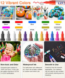 Car Paint Pen Waterproof Car Tire Tread Oil-Based Painting Marker Permanent Auto Scratch Repair Touch Up Paint Pen Quick Dry