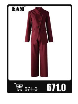 EAM - Minifalda negra con cinturón y pedrería irregular, cintura alta, para mujer, tendencia de moda, primavera otoño 2025, JY75801