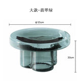 Artistic Glass Coffee Tables, Creative Design End Tables for Living Room , Stylish Accent Tea Table with Various Sizes & Colors