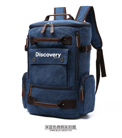 Mochila de lona multifuncional DISCOVERY-SUN, mochila informal para senderismo, mochila escolar para deportes al aire libre, mochila de viaje de gran capacidad.