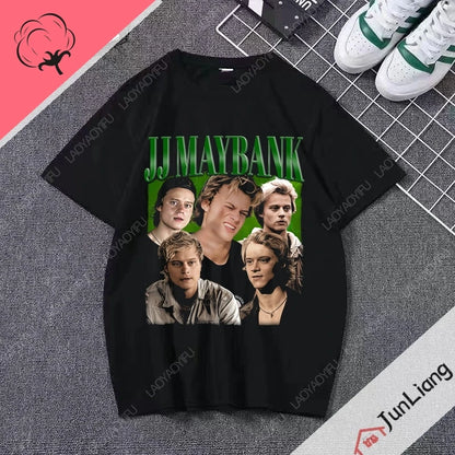 JJ Maybank T-shirt Men's Aesthetic Graphic Pogue Life T-shirt Unisex Vintage Harajuku Loose Stylish Casual 100% cotton Shirt