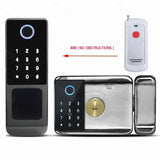 Tuya WIFI Double Side Fingerprint Lock Waterproof Outdoor Gate Passcode Rfid Card Keyless Smart Door Lock