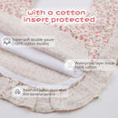 Baberos de bebé con estampado de flores, ajustables, con broches, para saliva, con borde fruncido, de muselina de algodón, para eructar, de arcoíris, para niñas de grado A