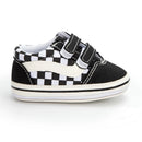 Zapatos Meckior para bebé niño y niña, zapatillas de lona con suela de goma antideslizante y diseño de rayas a cuadros, para primeros pasos, zapatos casuales unisex para bebé.