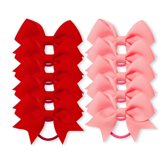 Bandas elásticas para el cabello para niñas, cinta de grosgrain, coletas, lazos, corbatas, soportes, accesorios, bebés, 10 piezas por lote 