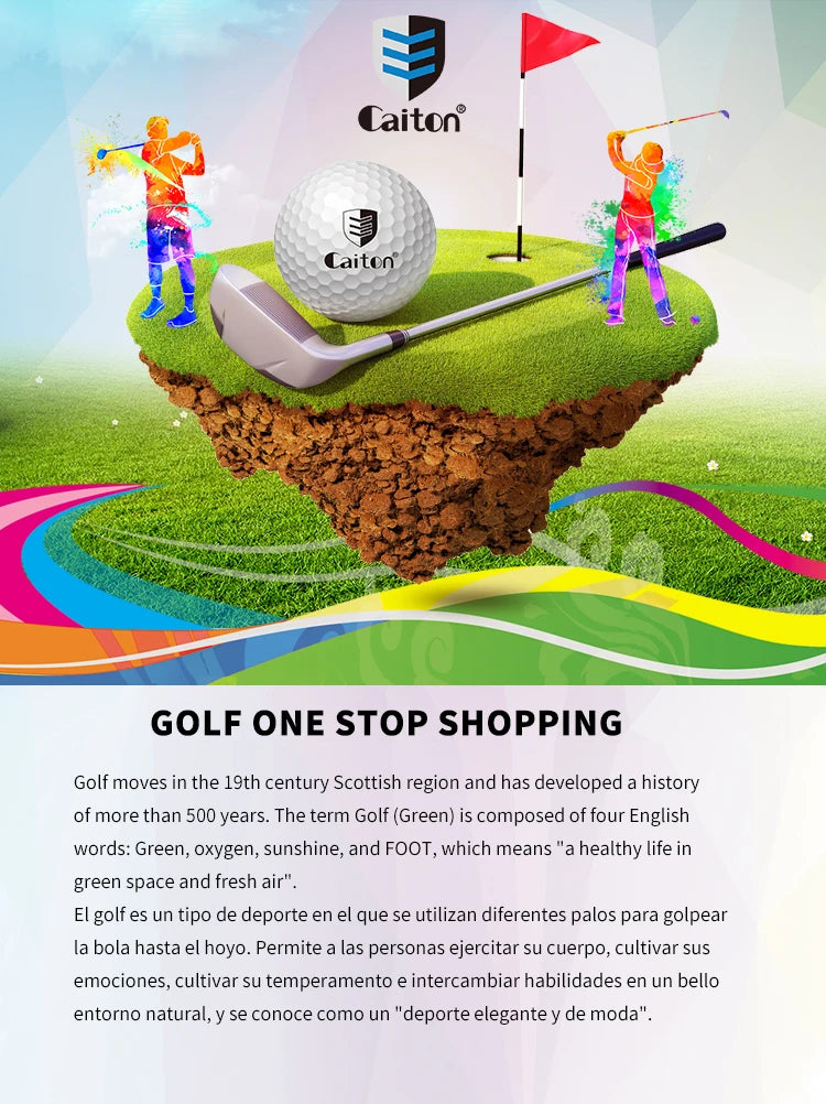 Caiton 50pcs 3-Layer Golf Balls - 332 Dimple, Max Distance, Spin Control, Durable, Accurate - Ideal for Training & Play