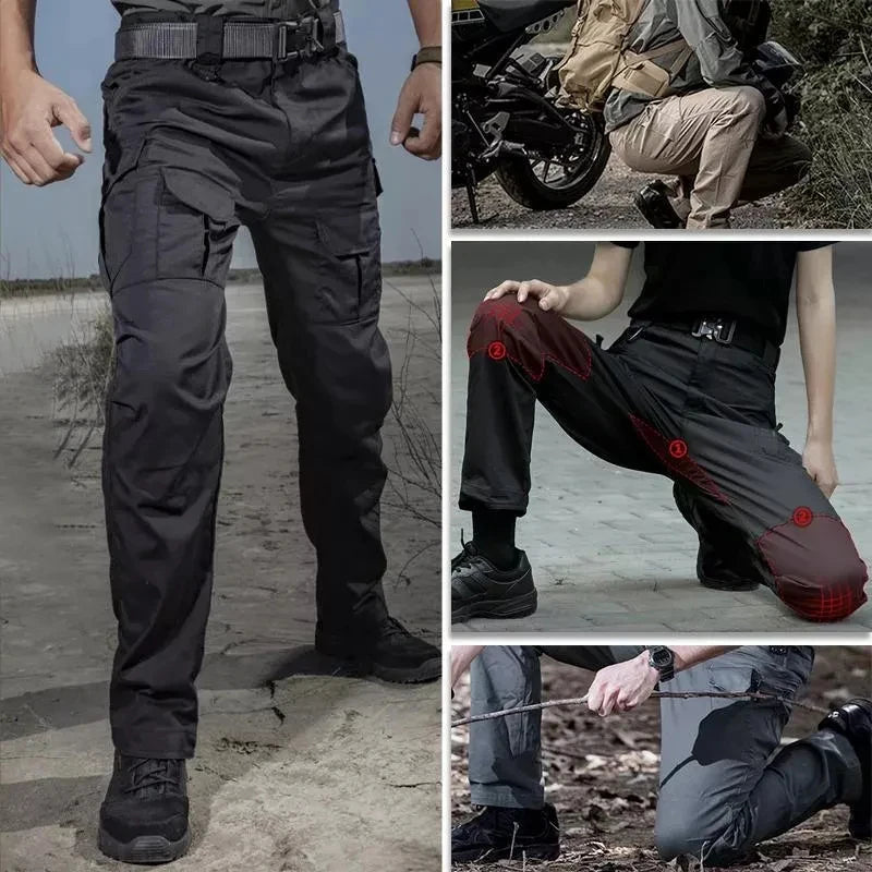 Tactical Cargo Pants Men Combat Outdoor Hiking Work Joggers Lightweight Trousers Male Elasticity Multiple Pockets Resistant Pant
