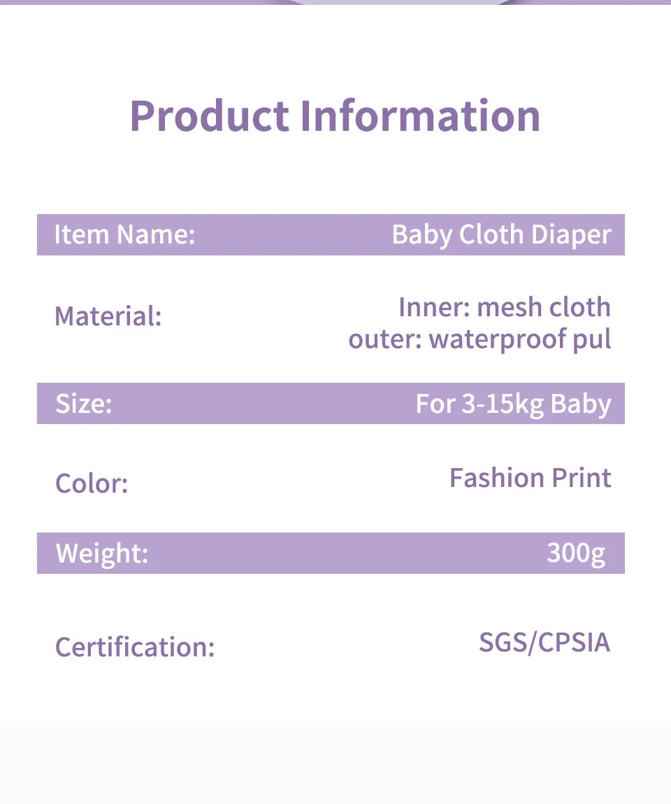 Elinfant New Matching waterproof baby pcoket diapers 8 pcs gray mesh cloth diapers and 8pcs microfiber inserts