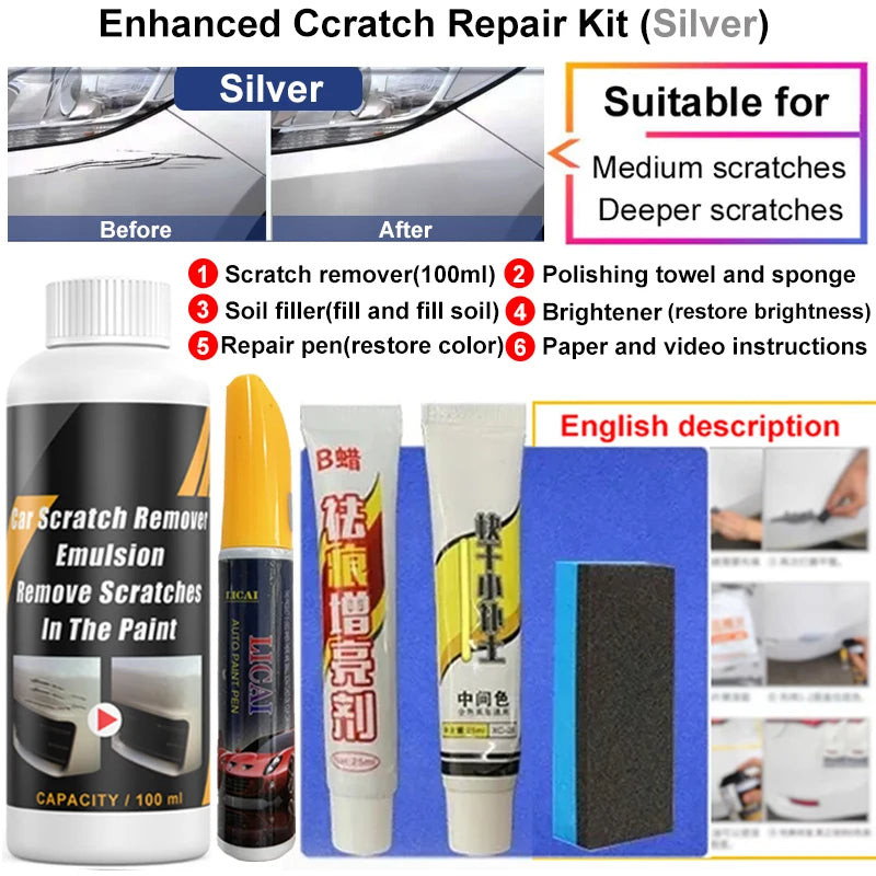 Car Scratch Remover Paint Care Tools Auto Swirl Remover Scratches Repair Polishing Auto Body Grinding Compound Anti Scratch Wax