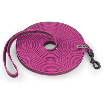 Correa para perros de látex, seda, mediana y pequeña, larga, de 1,5 m, 5 m, 3 m y 15 m, fácil y práctica para entrenamiento, correa para perros grande de dos colores, 10 metros.