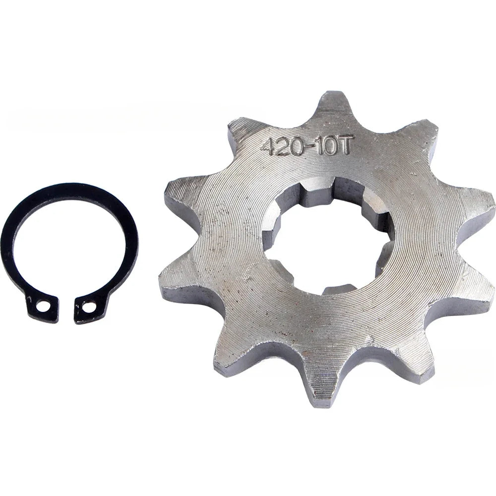 Roda dentada do motor dianteiro para Pit Dirt Bike, Acessórios de substituição, 420, 10, 12, 13, 14, 15, 16, 17, 18, 19 Dente, 17mm, 70cc, 110cc, 125cc
