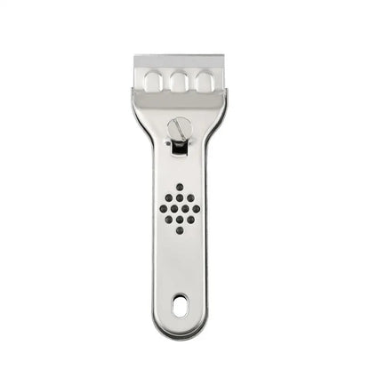 Raspador limpiador multifunción de acero inoxidable para vitrocerámica y vitrocerámica con cuchillas para limpiar hornos, cocinas y herramientas. Cuchillo multiusos.
