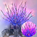 LED Simulated Tree Branch Light Battery Operated 20LEDs Fairy Lights Bendable Willow Branches for Christmas Home Bedroom Decor