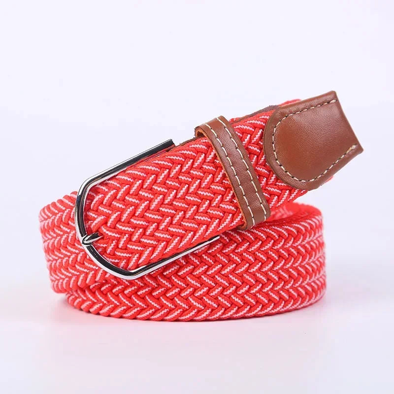 Women's Belt Fashion Casual Woven Elastic Belt Outdoor Sports Military Tactical Strap Climbing Work Belt Unisex Jeans Pants