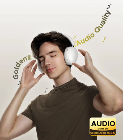 UGREEN Wireless Bluetooth Headphones, 80H Playtime, HiFi Stereo Over Ear Headphones with Microphone, Bluetooth 5.4