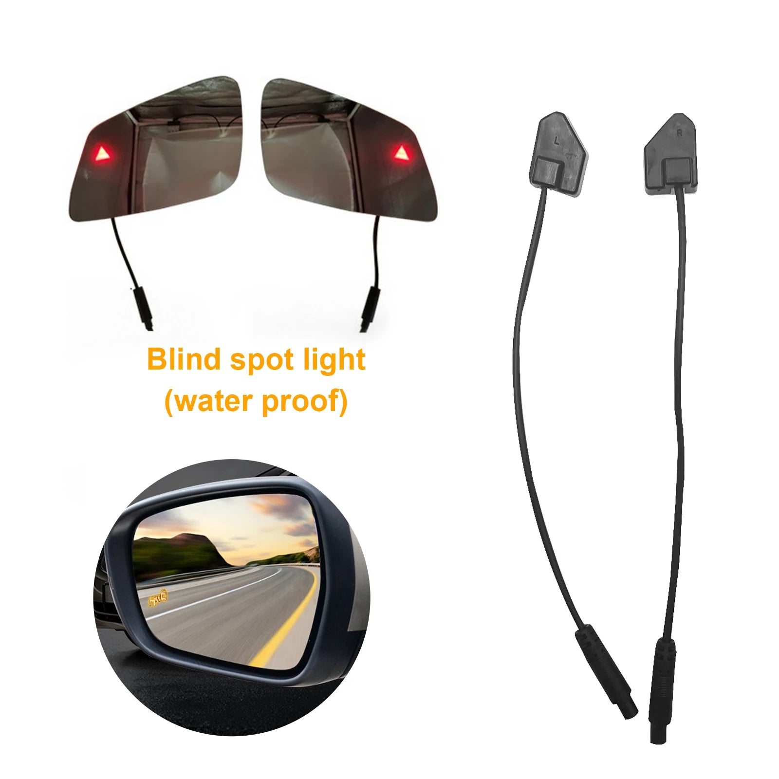 Car Blind Spot Detection System BSD Lens Light Alarm Radar Safety Driving Ultrasonic Sensor Distance Assist Lane Changing Tool