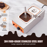 SucceBuy 2 3 Tanks Electric Chocolate Tempering Machine Chocolate cascade Melting Pot for Kitchen home appliance