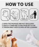 6pcs/bag Pet Wash-Free Gloves for Cats and Dogs - Bathing, Cleaning, Dry Cleaning Wipes, Deodorizing Wipes, Pet Products