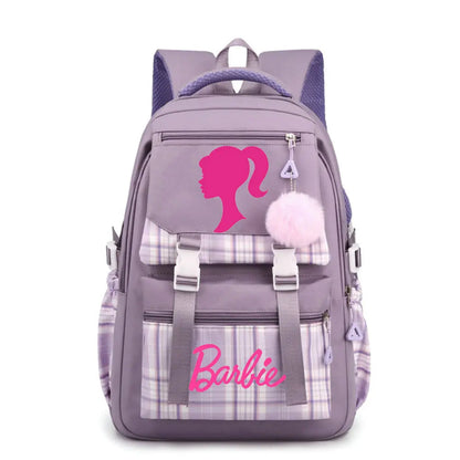 School Backpack Barbie the movie Child School Bags Girls Daypack Kids Adolescent Bags Kawaii Waterproof Large Capacity Backpack