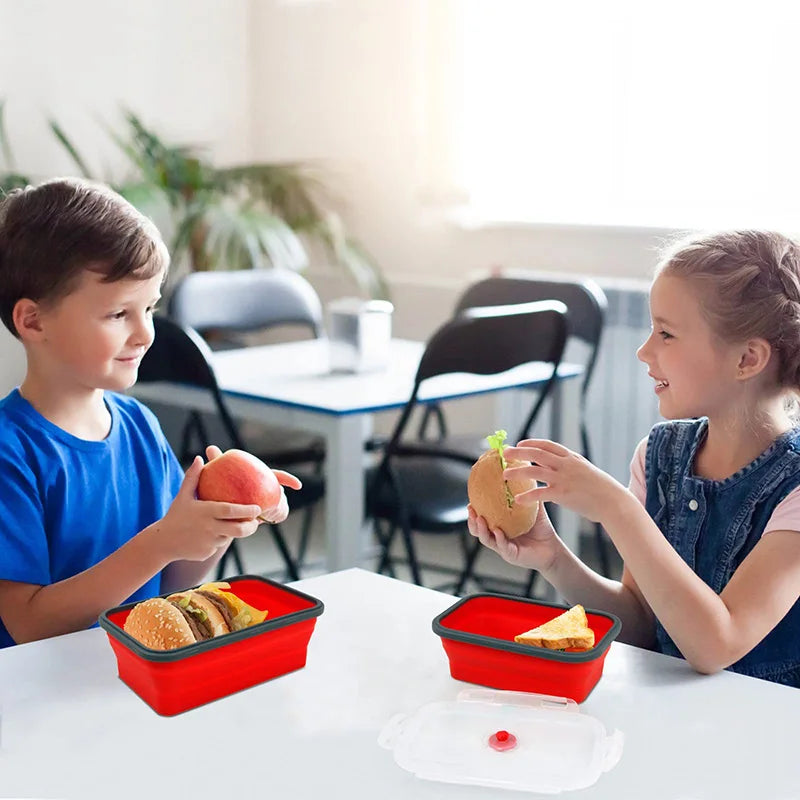 Collapsible Food Storage Containers Silicone Bowls with Lids-Perfect for Meal Preppers,Lunch,Picnics, Kitchen Use,and Travelers