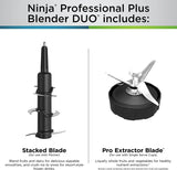 Licuadora Ninja BN751 Professional Plus DUO, 1400 vatios pico, jarra de trituración total de 72 oz y 2 vasos para llevar de 24 oz, color negro