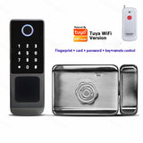 Tuya WIFI Double Side Fingerprint Lock Waterproof Outdoor Gate Passcode Rfid Card Keyless Smart Door Lock