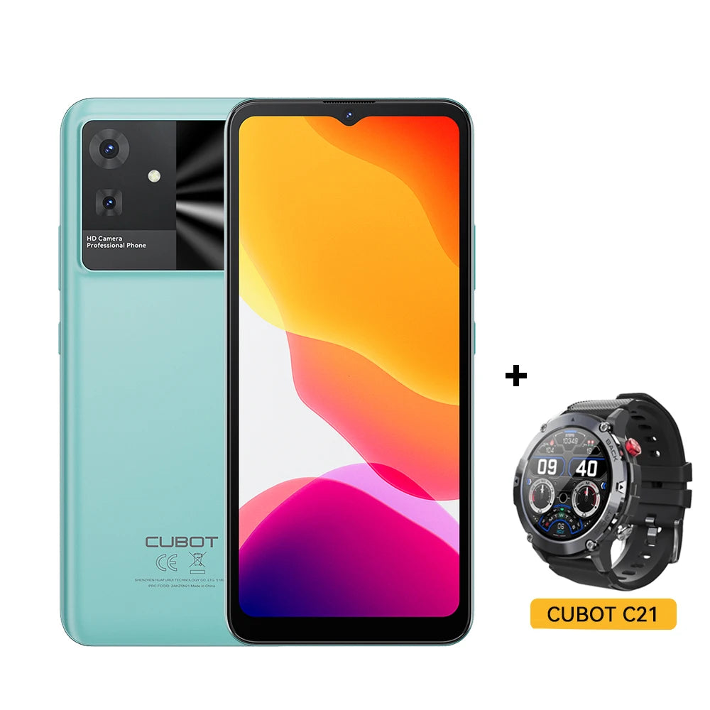 [World Premiere]Cubot Note 21 Smartphone 12GB+128GB 6.56"HD+Screen 90Hz Refresh Rate 5200mAh 50MP Rear Camera Smart Mobile Phone