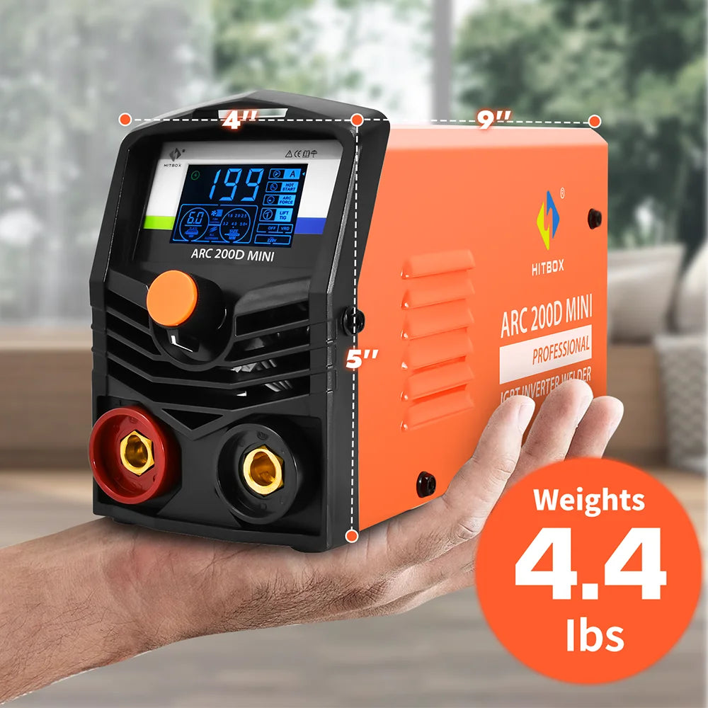 HITBOX ARC200D Welding Machine 2-in-1 ARC MMA LIFT TIG Mini IGBT Inverter LED Digital Display Portable Home Welder 220V 10-200A