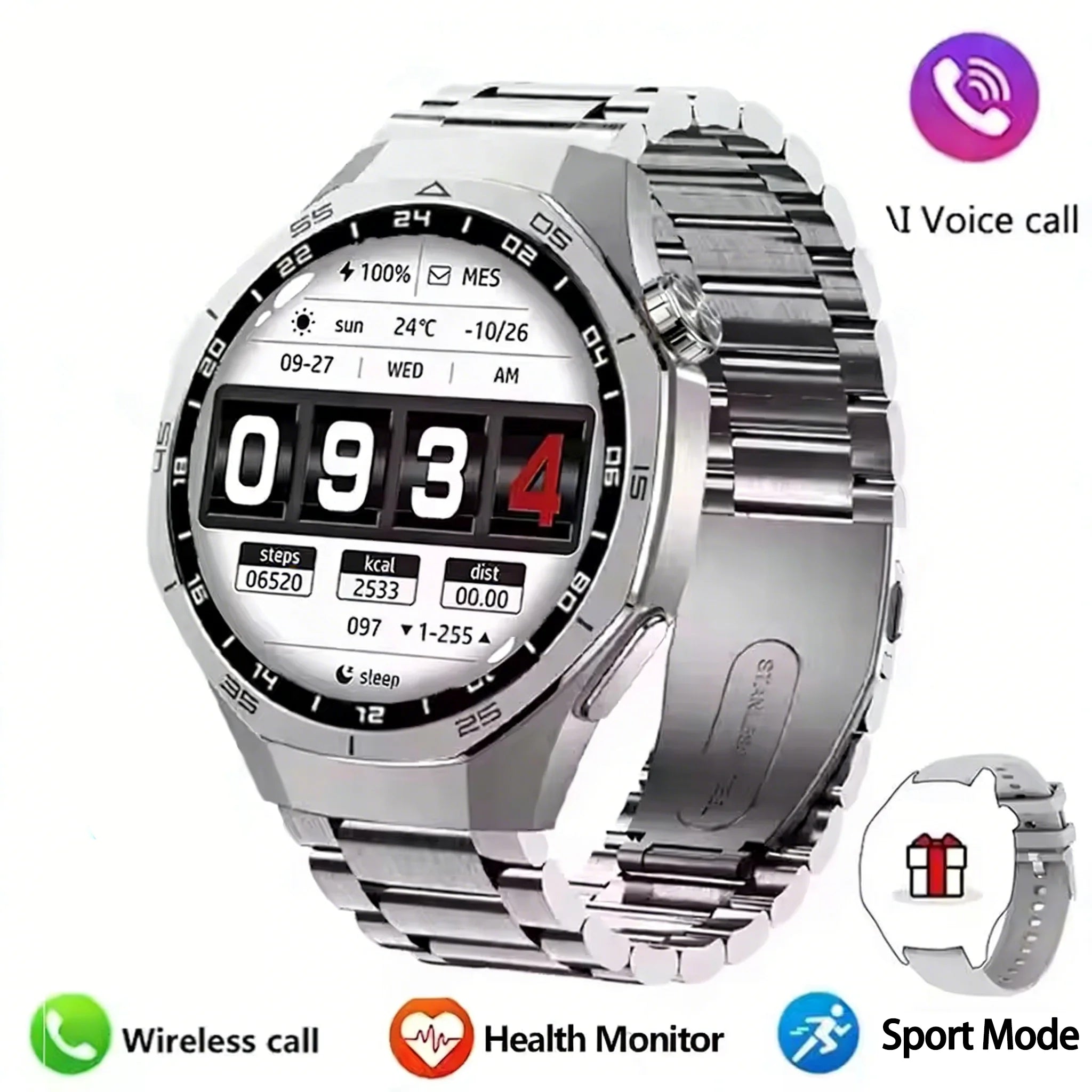 LAXASFIT 2026 New Smart Watch Bluetooth Calling Fitness Tracking Music Playback Health Monitor Smartwatch for Men Women