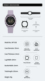 NAVIFORCE NF7108 Casual Wild Ladies Watch 50m Waterproof LCD Digital Display Electronic Silicone Strap Female Clock