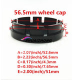 4pcs 56mm Car Wheel hub emblem Center Cap Badge covers sticker Decals Styling no logo for Paste Wheel Center