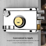 Smooth Lock Antique Household Front Door House Padlocks Locking Accessories Universal Heavy-Duty Gear With Key
