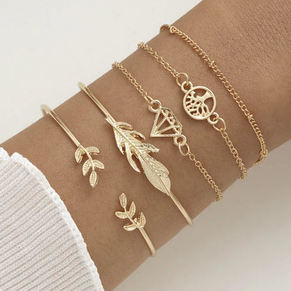 Pulseira Interlocking Corações para Mulheres, Cor Prata, Pulseira Retro, Joalheria Fina, Presente Festa de Casamento, Moda, Novo, 5 peças por conjunto