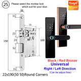 H4 Tuya Electronic Lock Wifi Smart Door Lock Fingerprint Lock Password IC Card Key USB Charge For Smart Home