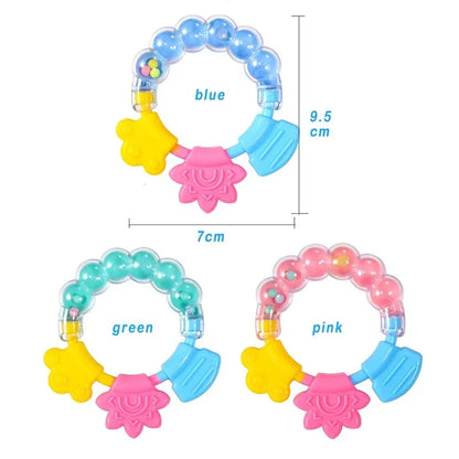Baby Toys 0 6 Months Rattle Teether Development Games Sensory Toys Soft Silicone Teether Chewable For Newborns Babies 12 Months