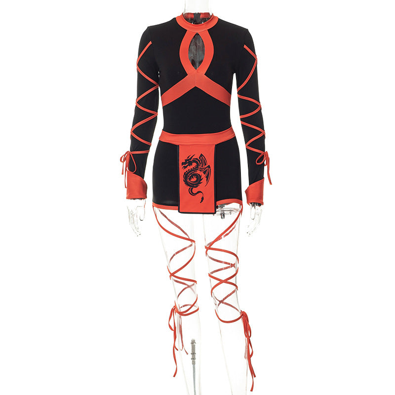 Ninja Cosplay Anime Halloween Costume for Women Adult Cosplay Dragon Ninja Warrior Costume
