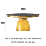 Artistic Glass Coffee Tables, Creative Design End Tables for Living Room , Stylish Accent Tea Table with Various Sizes & Colors
