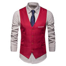 New Arrival Dress Vests For Men Slim Fit Mens Suit Vest Male Waistcoat  Casual Sleeveless Formal Business Jacket S-3XL
