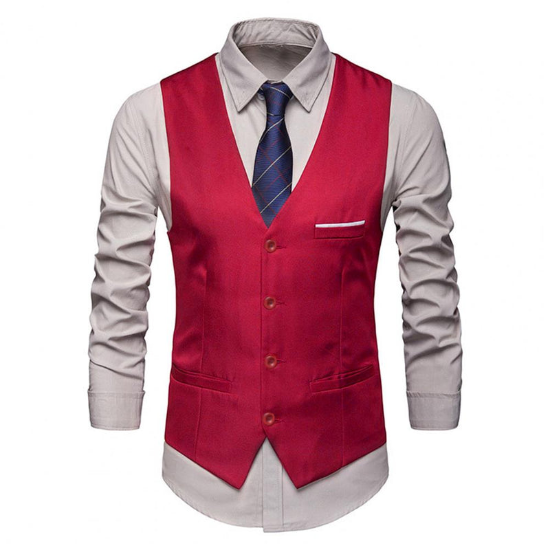 New Arrival Dress Vests For Men Slim Fit Mens Suit Vest Male Waistcoat  Casual Sleeveless Formal Business Jacket S-3XL