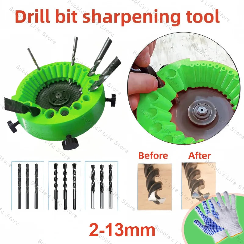 Multipurpose Drill Bit Grinding Sharpener Polishing Grinding Tool 125mm Angle Grinder Powered Tool Parts For 2-13mm Drill Bits