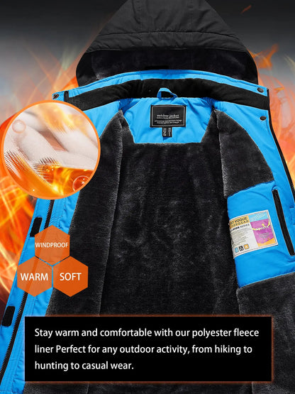 TACVASEN Chaqueta de esquí y snowboard de invierno para mujer, forro polar térmico, impermeable, informal, para trabajo, lluvia, cortavientos, parka